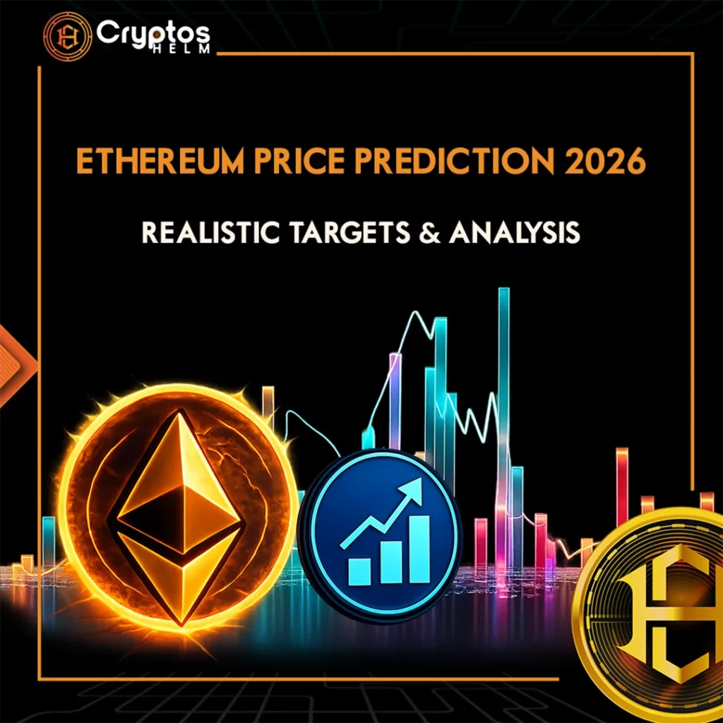 Ethereum price prediction 2026 chart showing ETH potential to reach $5,000 with technical targets.