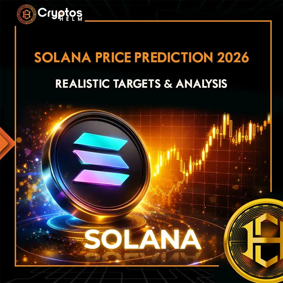 Solana price prediction 2026 chart showing SOL growth targets from $280 to $650 with technical analysis.